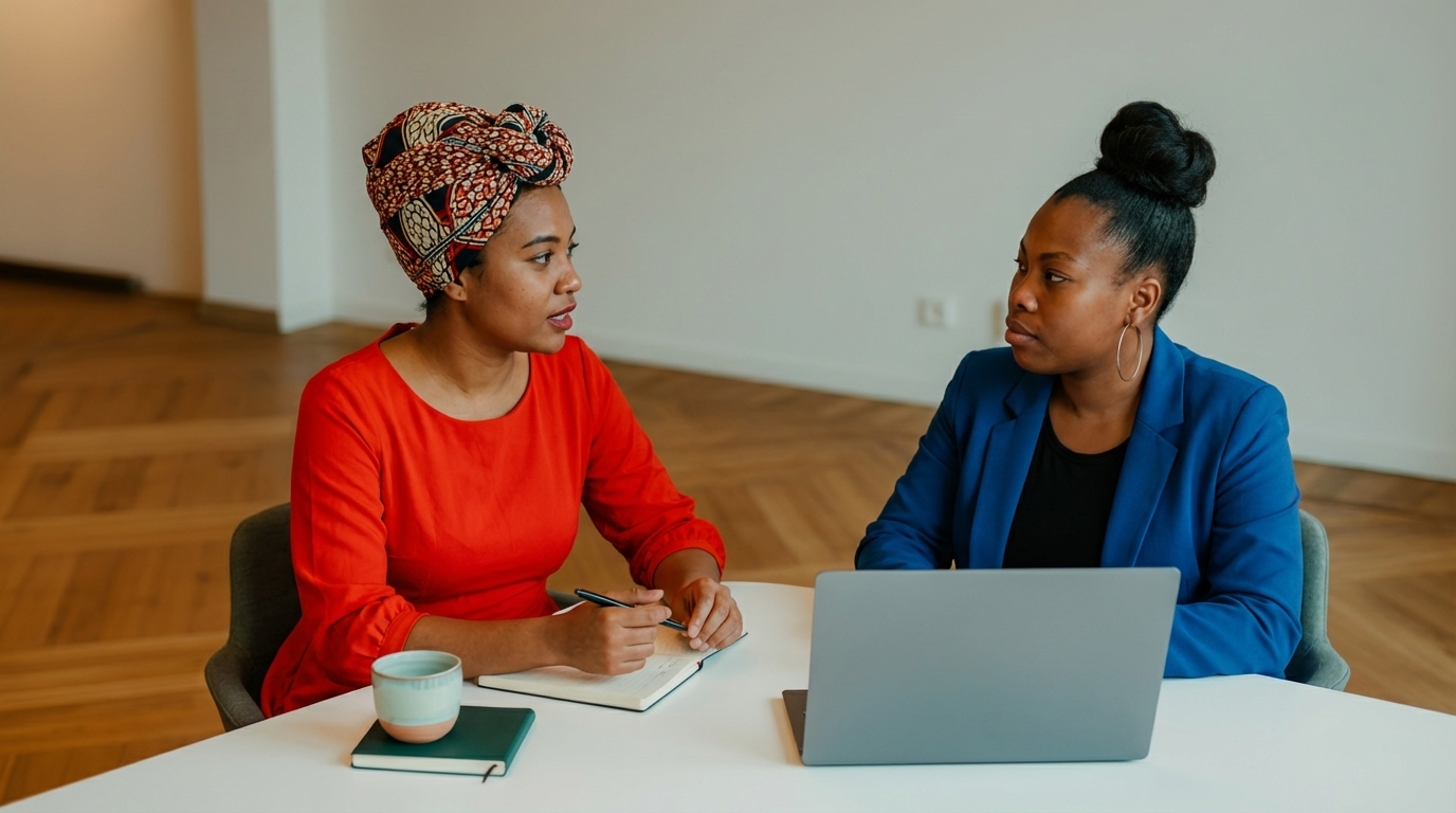 Images de deux femmes malgaches en train de parler